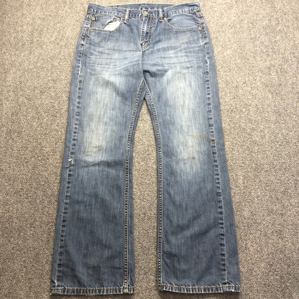 Levis 527 Slim Bootcut Jeans Mens 34x30 Blue Denim Medium Wash